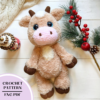 Crochet cow pattern PDF. Amigurumi plusha nimals pattern.