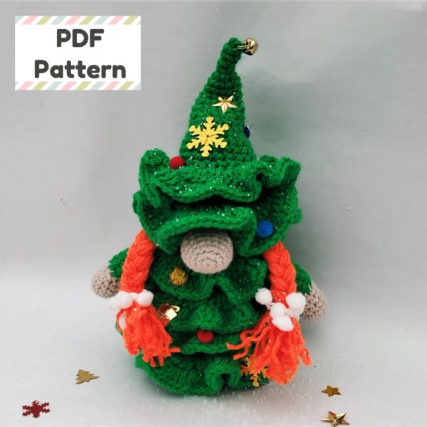 Christmas tree gnome crochet pattern, Christmas gnome crochet pattern, Crochet gnome pattern, Christmas crochet pattern, Crochet Christmas pattern