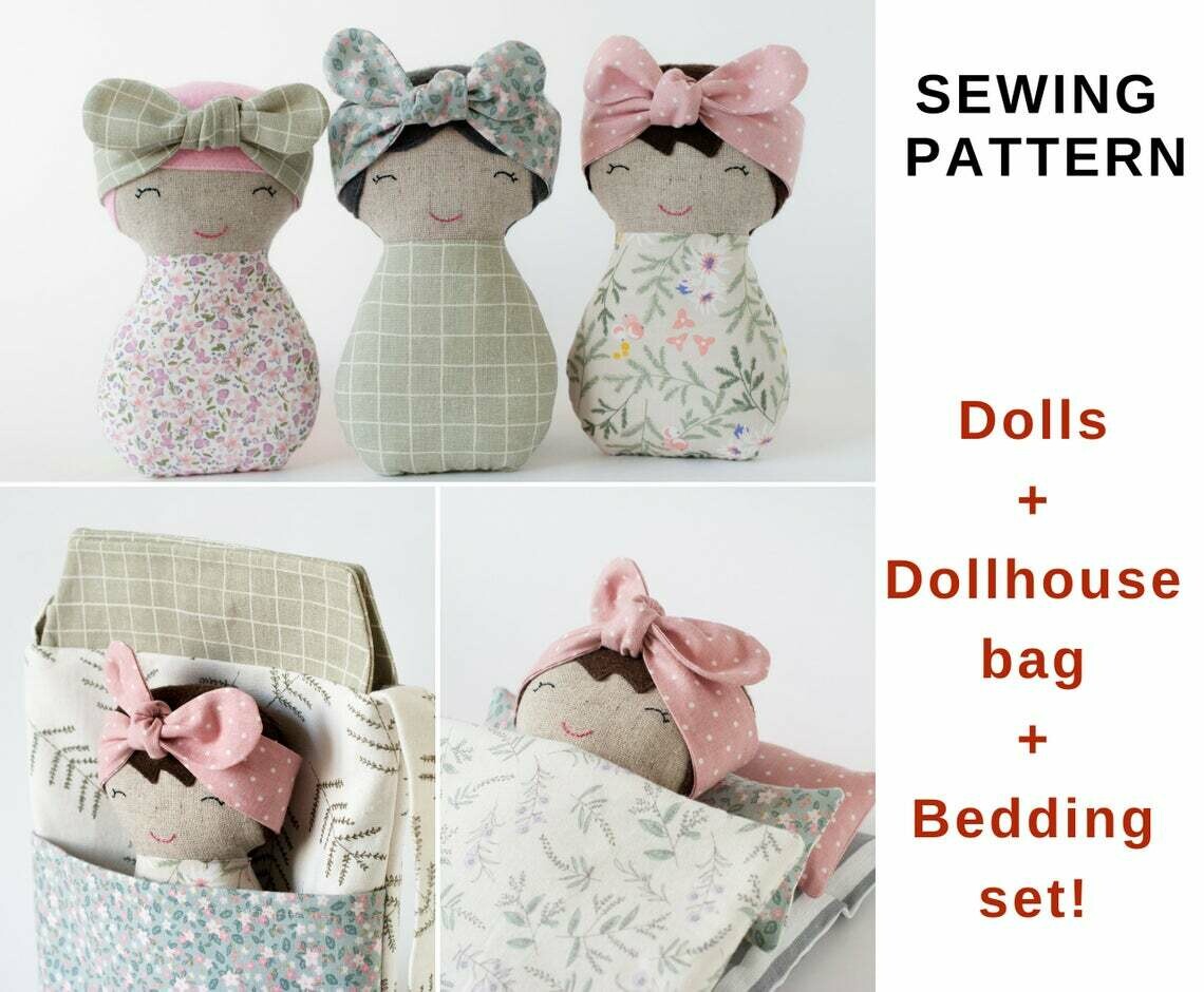 Dolls and Bag and Bedding. Sewing patterns and tutorials PDF