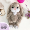 Crochet teddy bunny pattern. Amigurumi plush rabbit animal PDF