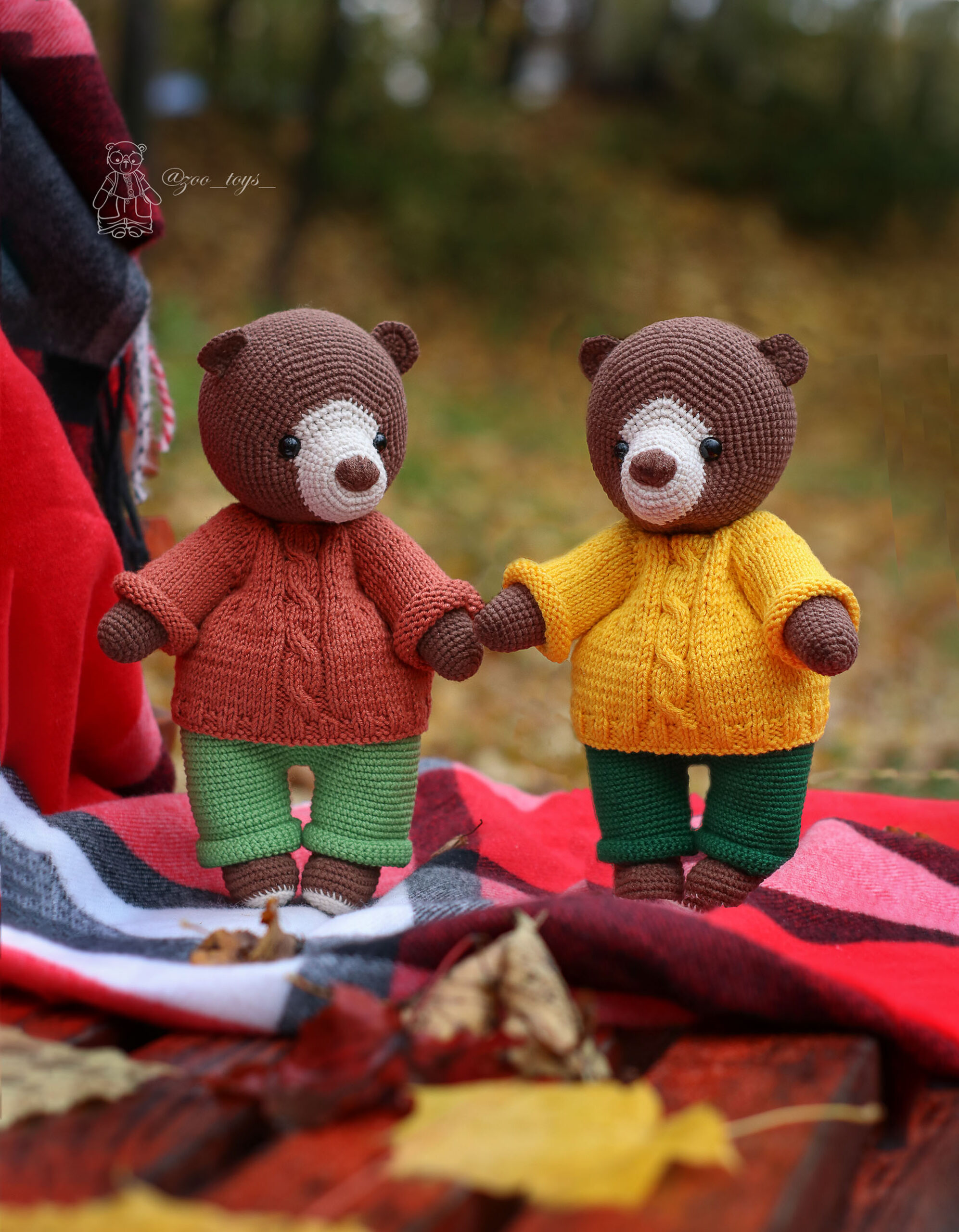 Crochet Sweater Teddy Bear Pattern 
