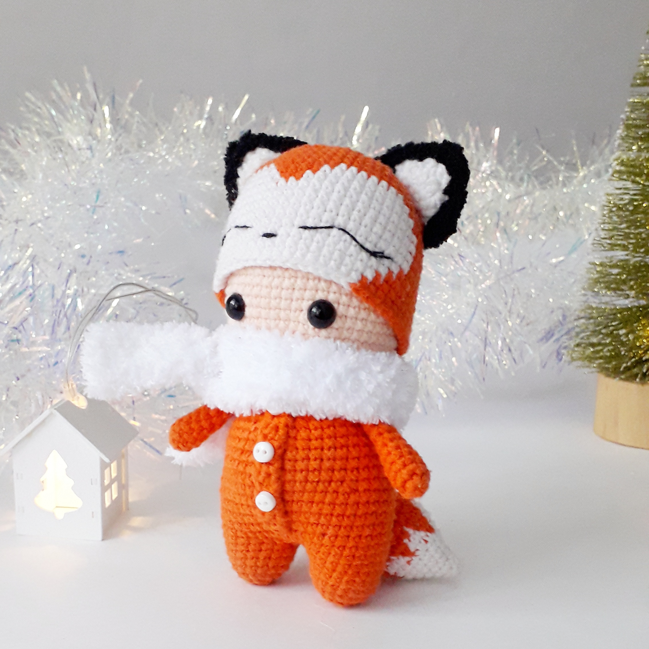 2 in 1: crochet pattern Raccoon and Fox. Amigurumi christmas fox and raccoon PDF 4 20201126 130641 01