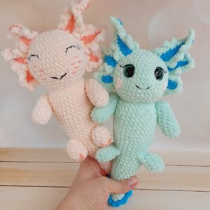 CROCHET PATTERN Axolotl toy Amigurumi tutorial PDF file