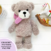 Crochet teddy Bear pattern toys. Amigurumi plush bear animal pdf