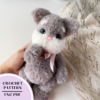 Crochet cat pattern. Amigurumi plush cat pattern animal toy PDF.