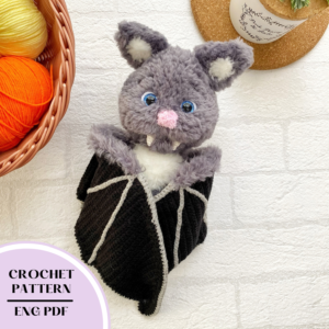 Crochet bat pattern animal toy. Amigurumi plush bat pattern PDF