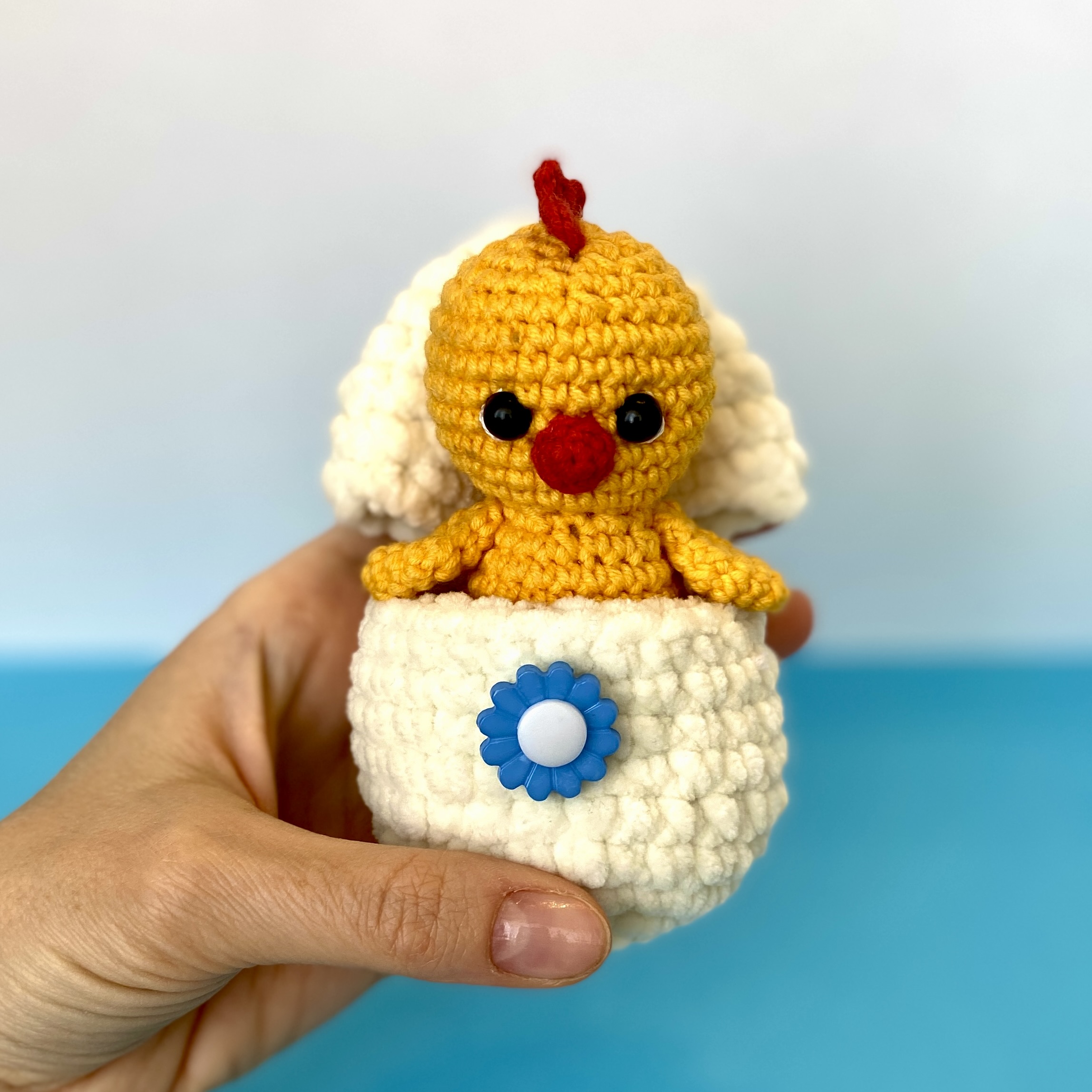 Crochet pattern Chicken in egg - Amigurumi chick - DailyDoll Shop