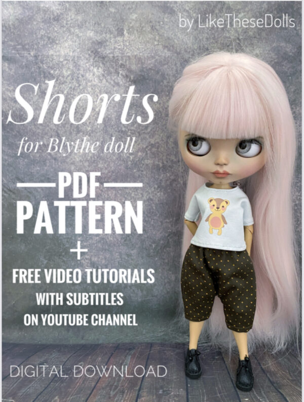 Shorts for doll pattern