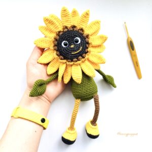 Motif de crochet tournesol