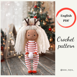 Crochet pattern doll in pajamas