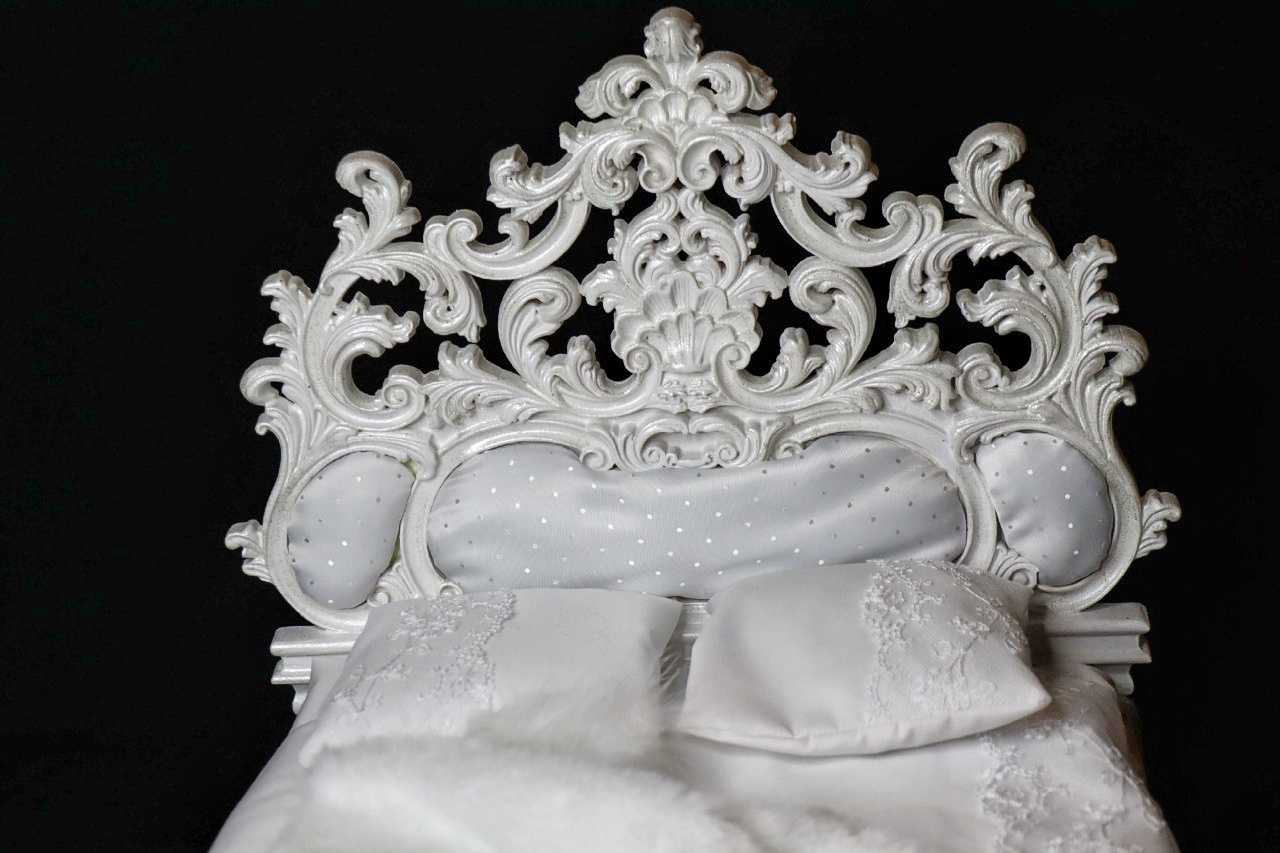 Miniature doll bed, scale 1:6,wood 6 IMG 20220105 WA0080 01