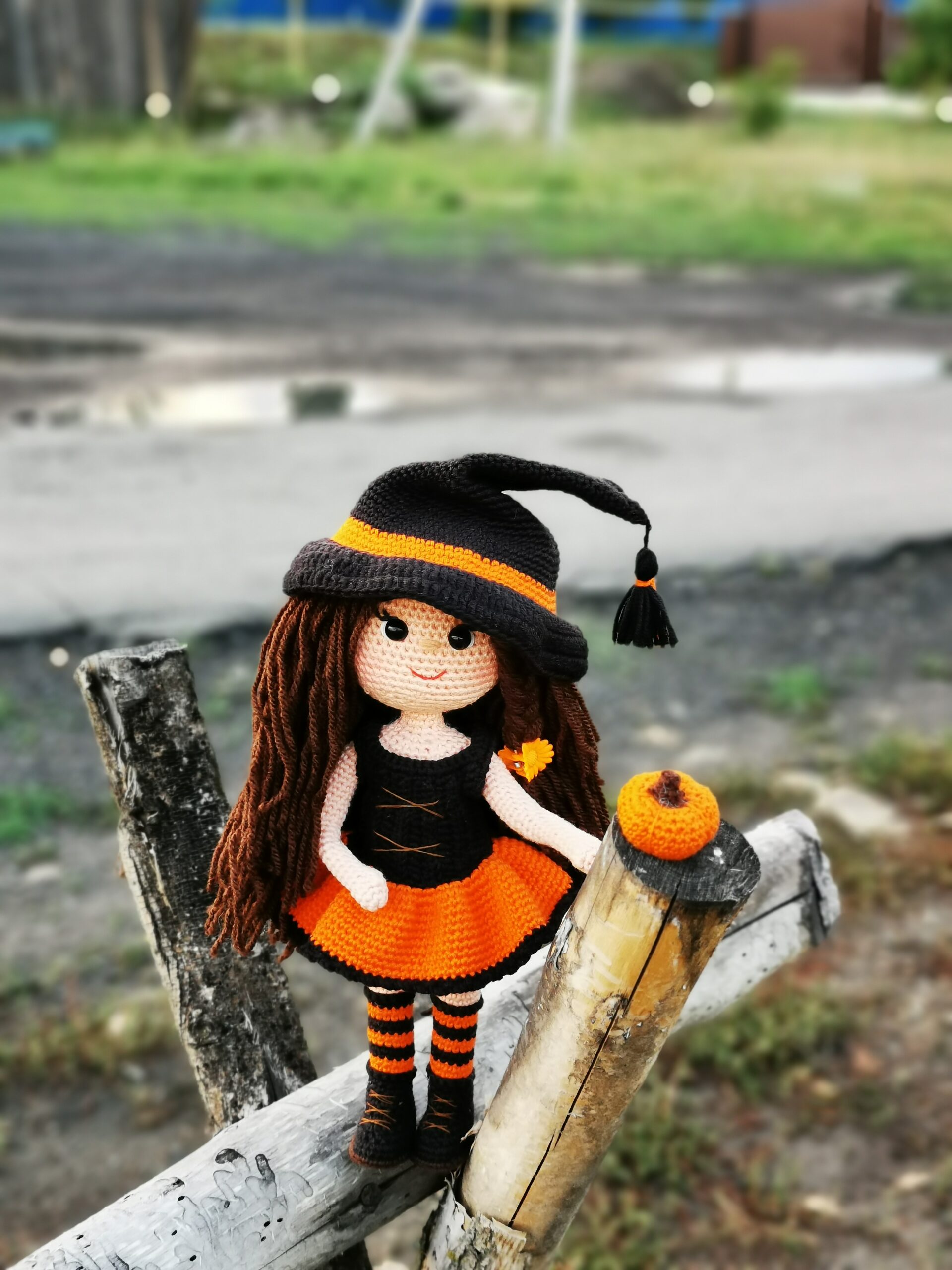 Crochet witch doll,witch hat,amigurumi witch,terracotta decor 1 Crochet witch doll,witch hat,amigurumi witch,terracotta decor,Amigurumi Halloween Witch