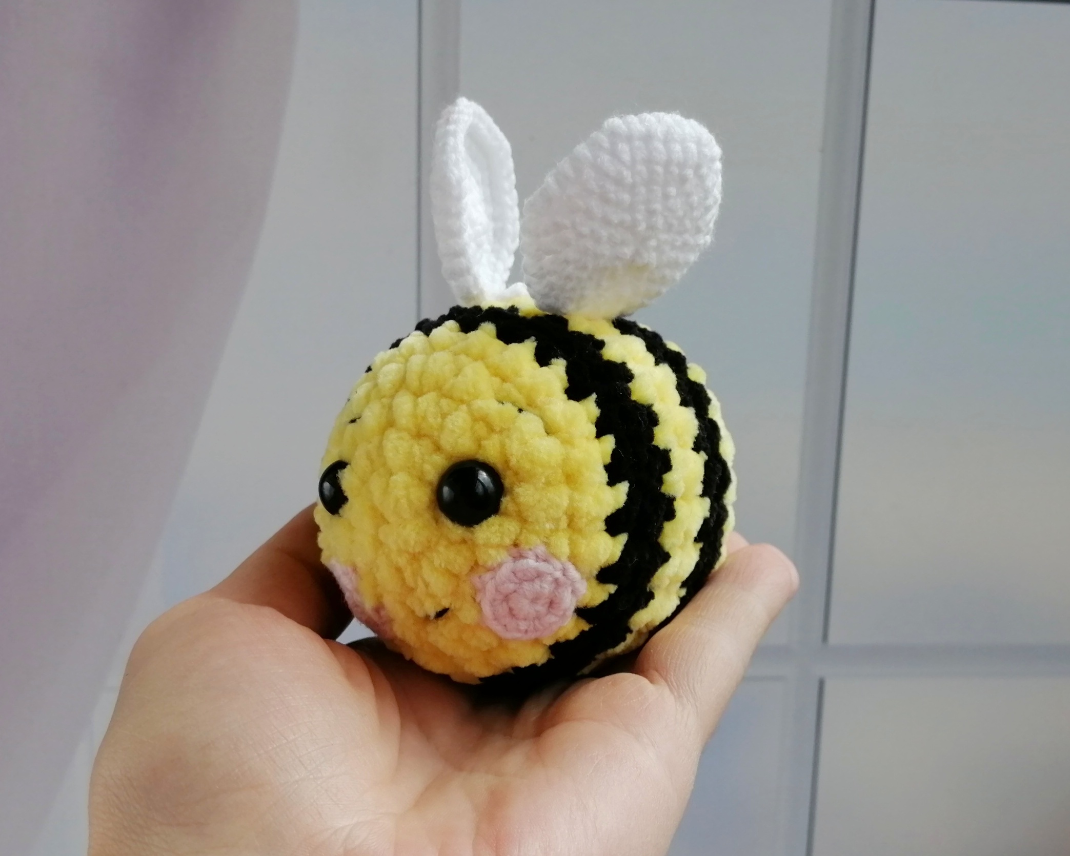 Crochet bee plush/ Bee stuffed animal/ Crochet animals/ 1 fun Bee