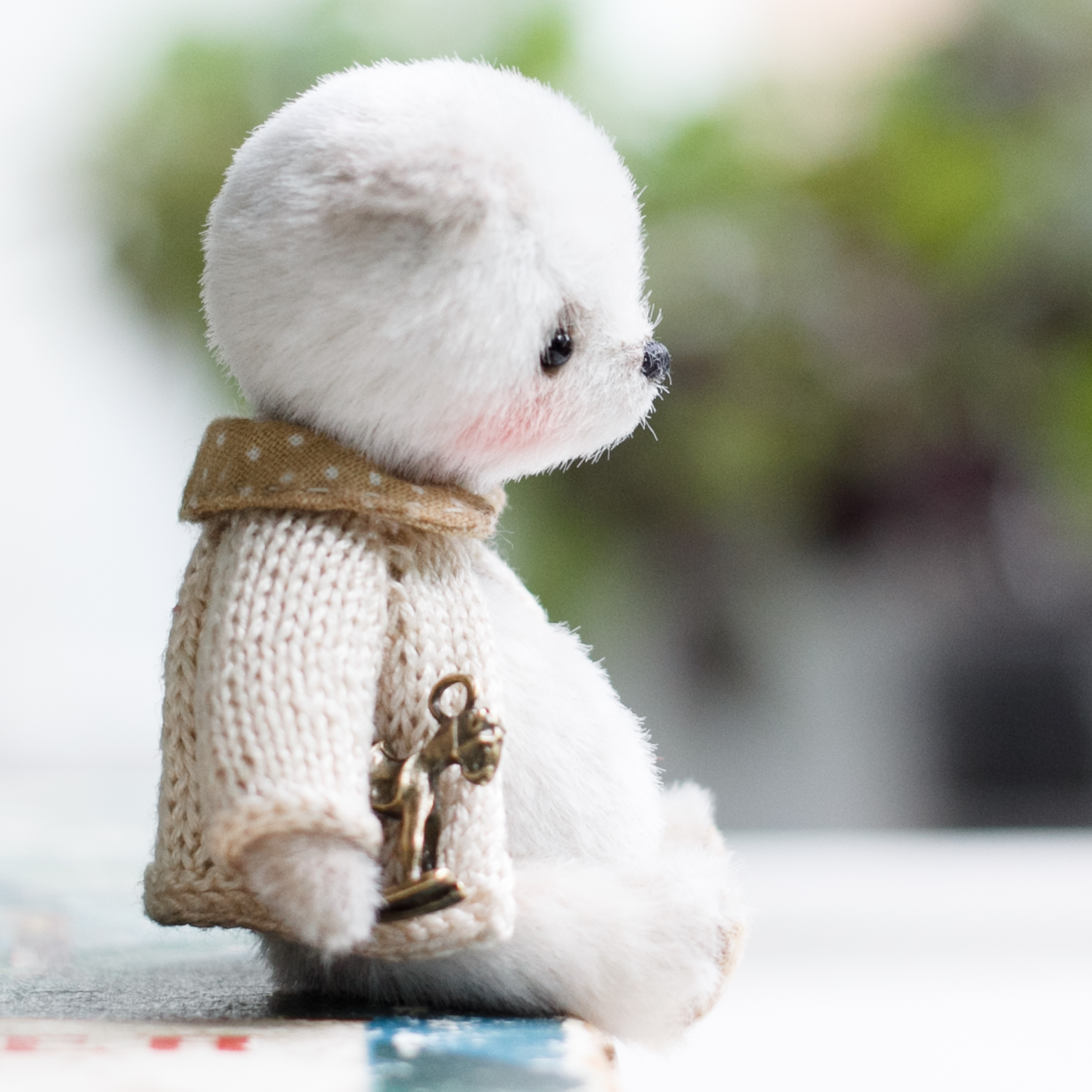 Miniature teddy bear pattern, joint teddy bear 9 cm 3 IMG 2814