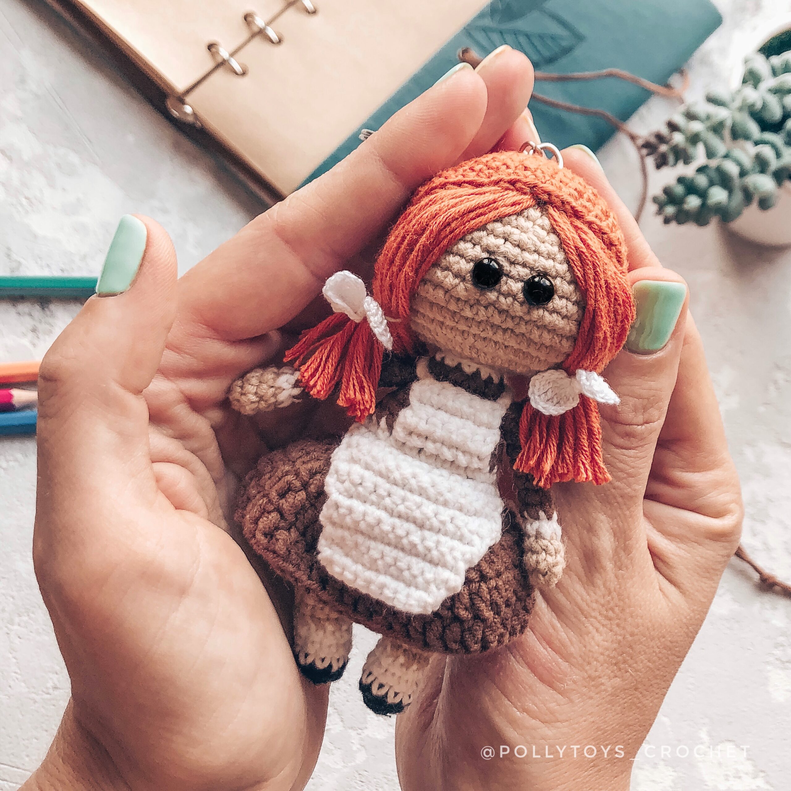 Crochet PATTERN keyring small school dolls Amigurumi doll 6 IMG 4220 1 scaled
