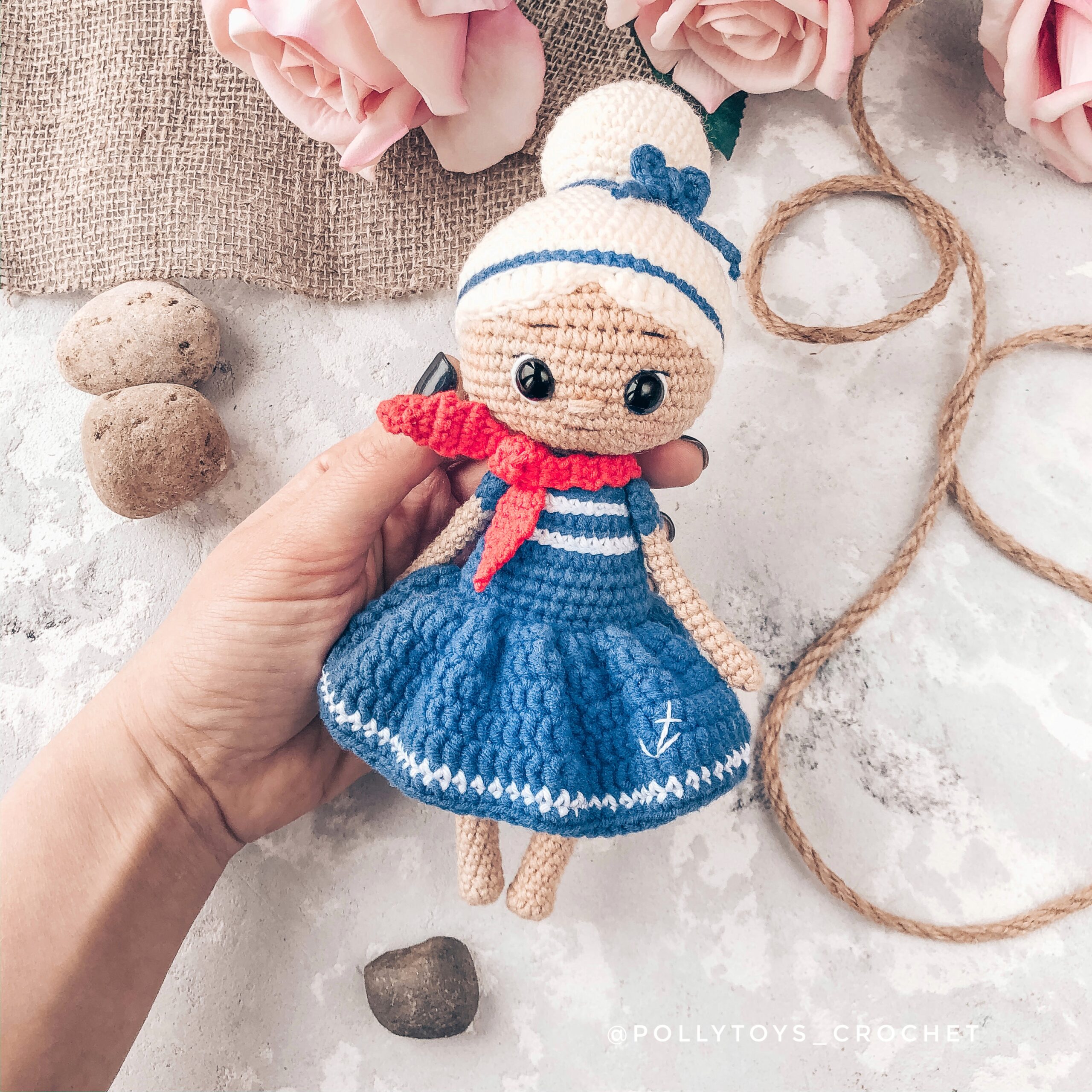 Crochet PATTERN Sailor girl Betty Amigurumi doll 5 IMG 4601 scaled