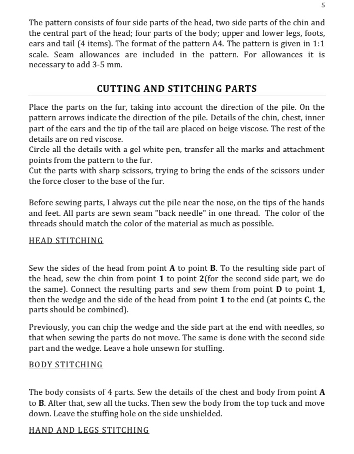 Teddy Fox pattern and clothing pattern, handmade fox toy pattern 2 IMG 4677