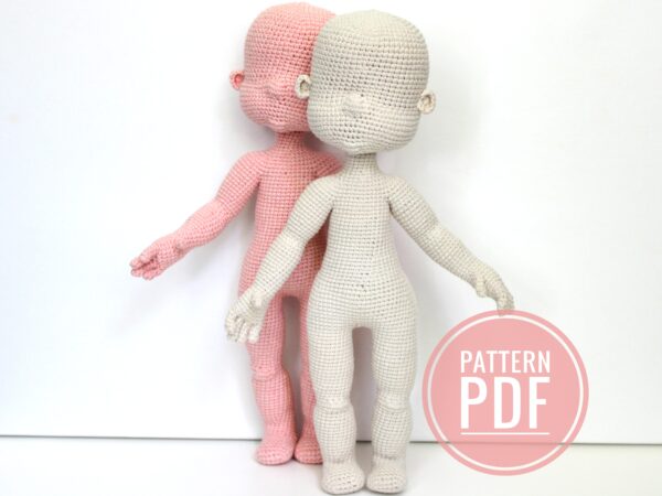 Amigurumi basic doll body 10 inc crochet pattern PDF