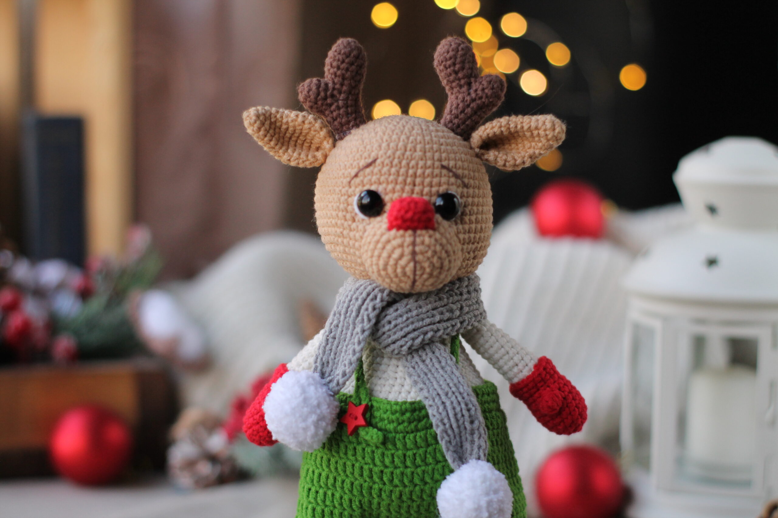 DIY Christmas Toy Crochet Kit for Beginners With Yarn Amigurumi Deer Plush Crochet  Kit Christmas in July 