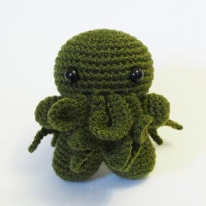 Cthulhu baby plush inkhaki green