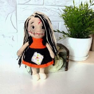 Creepy crochet doll