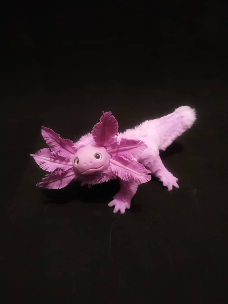 realistic axolotl plush