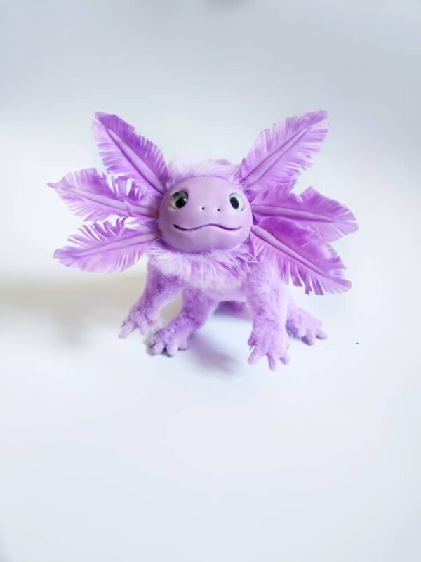 realistic axolotl plush