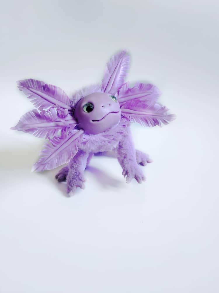 realistic axolotl plush