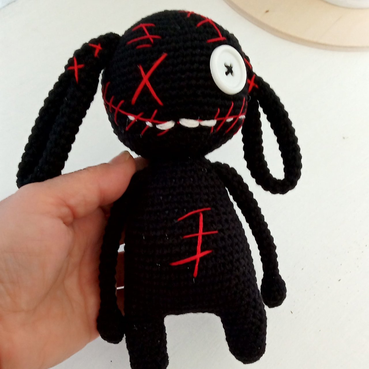 Creepy Bunny Plush Toy Dark Series Rabbit Doll Stuffed Gothic Halloween  Gifts