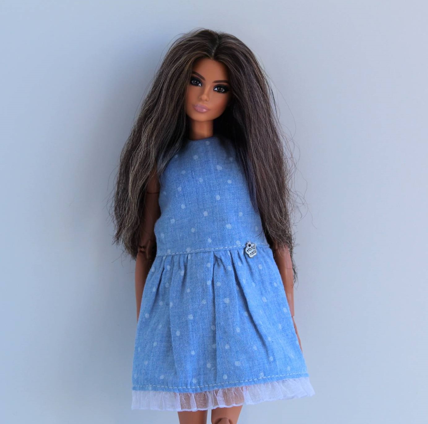 Barbie Doll Blue Dress Sewing Pattern – Cross Stitch Foxy