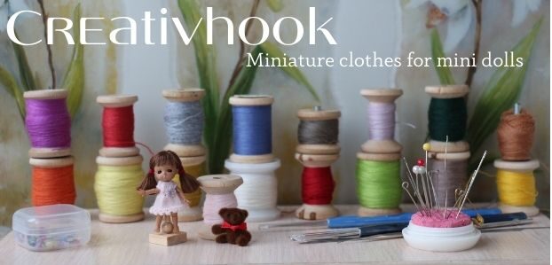 Creativhook. Miniature clothes for mini dolls