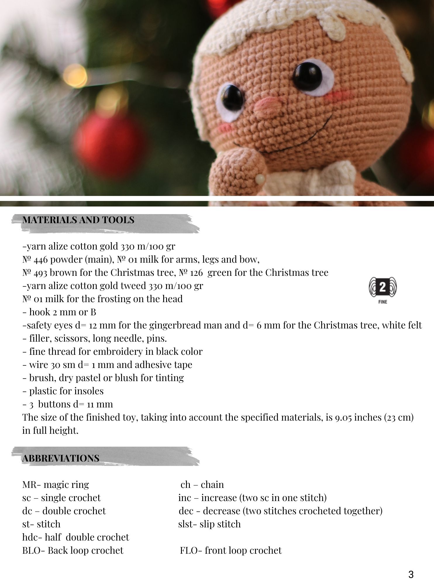 Gingerbread Light Brown Wool Doll Hair, Christmas Doll Making