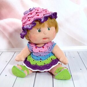 Crochet cotton doll.interior doll