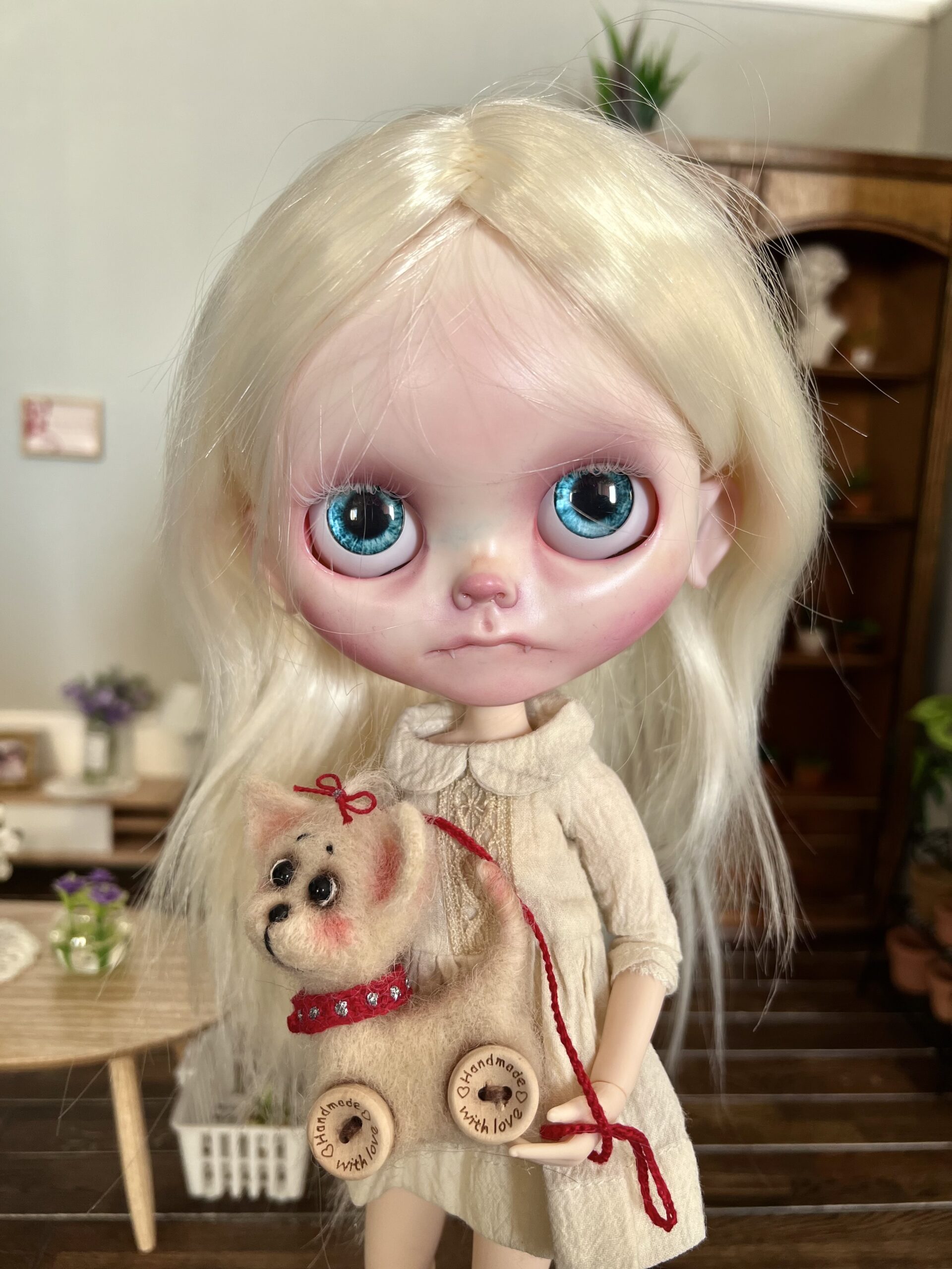 Blythe doll custom funny sculpture face.Mushroom Blythe azone body -  DailyDoll Shop