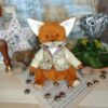 artist fox, stuffed animals, cute fox
