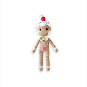 Crochet amigurumi gingerbread man pattern