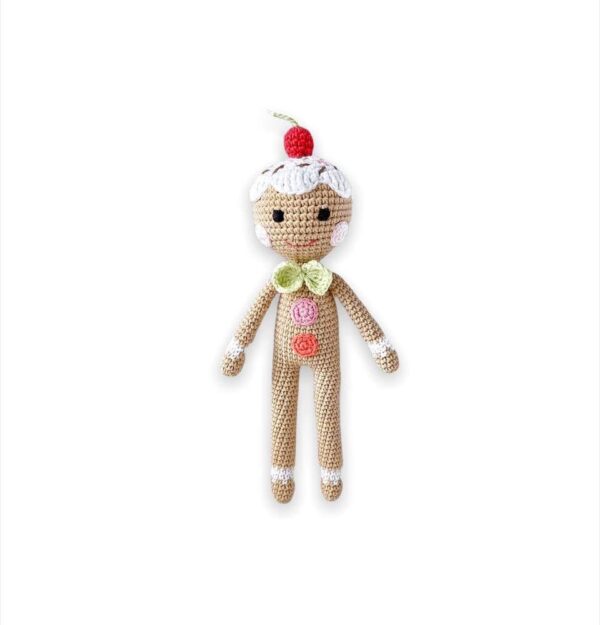 Crochet amigurumi gingerbread man pattern