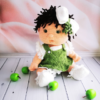 Crochet Doll.smart doll.crochet toy.amigurumi doll.interior doll.hair bows.