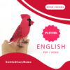 Amigurumi pattern red cardinal