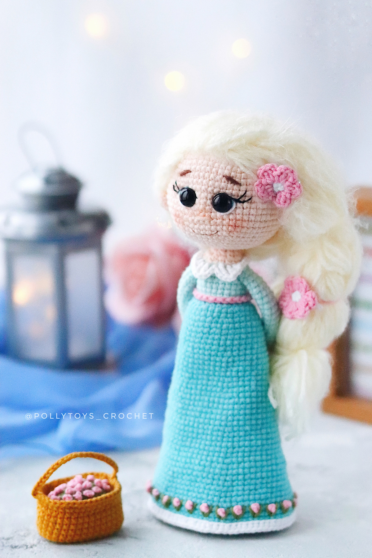 Crochet PATTERN doll Frozen Elsa Spring Amigurumi doll 7 Файл 006