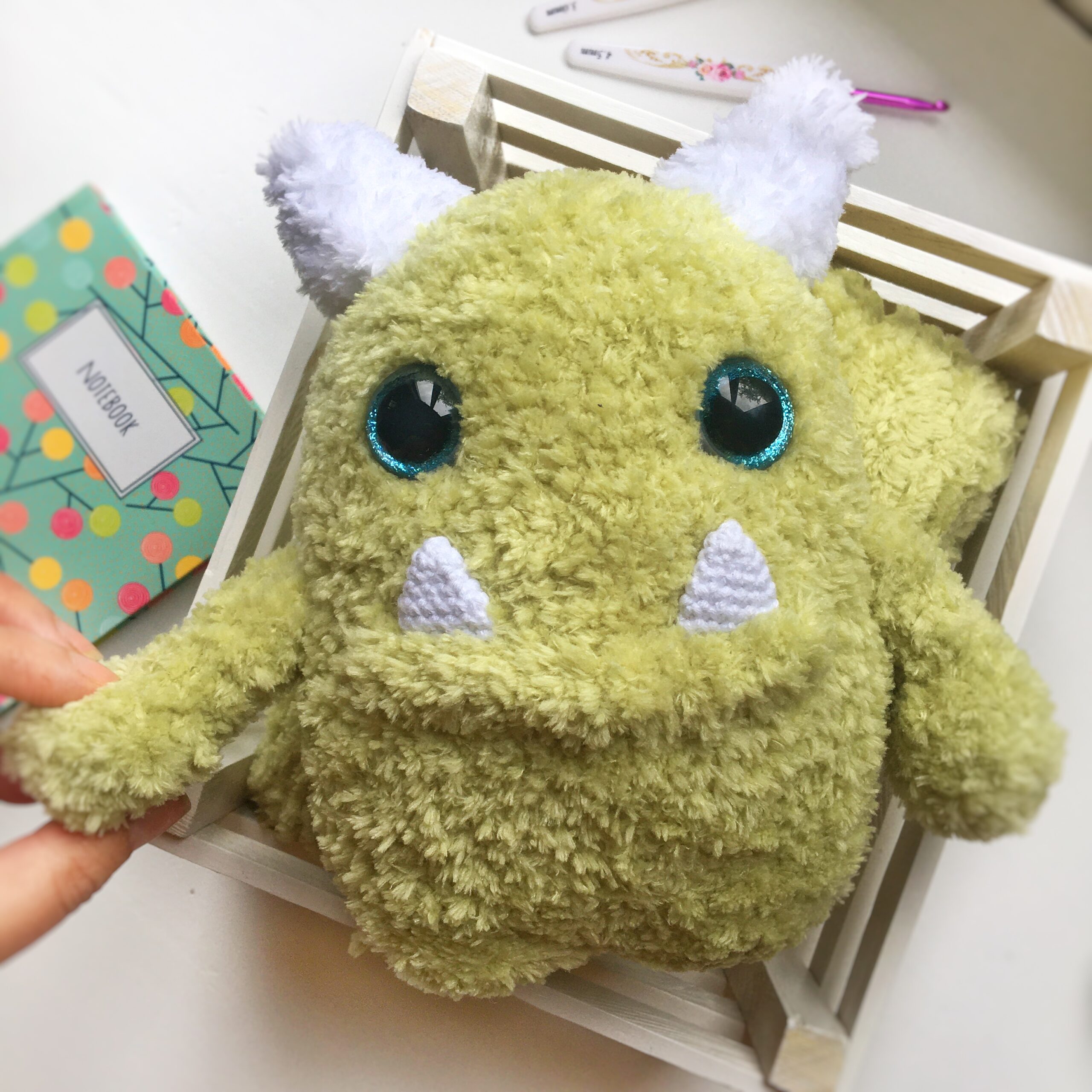 Crochet pattern monster toy. Amigurumi plush stuffeed toy. 1 Crochet pattern monster toy. Amigurumi plush stuffeed toy.