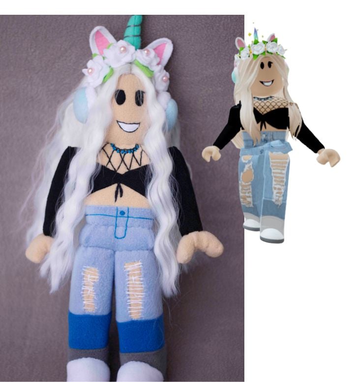 Custom Roblox FULL costume with matching Mini plush toy BEST