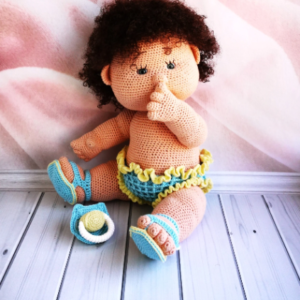 Collectible handmade Brazilian doll by Pretty Toys