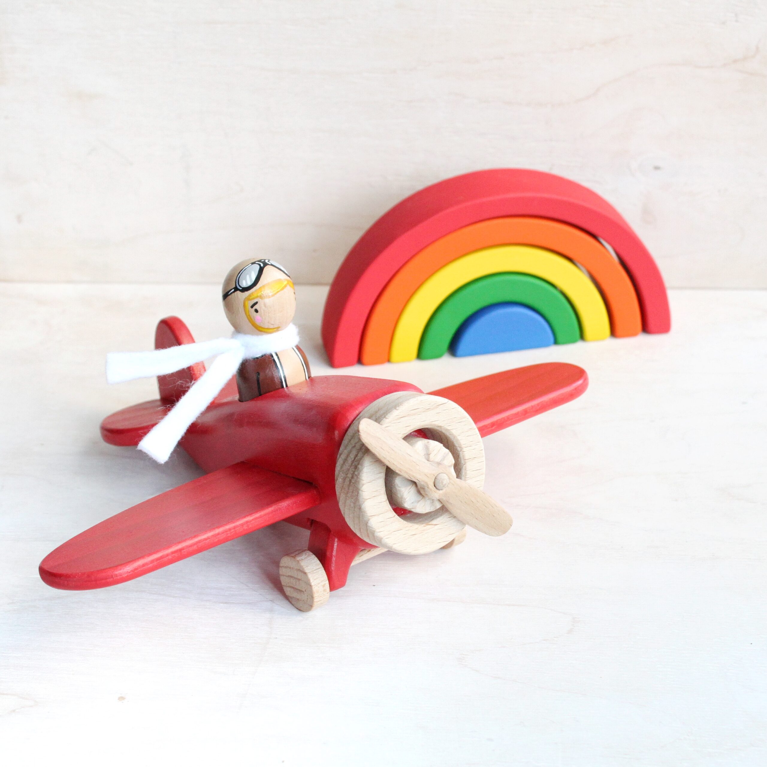 rainbow airplane toy