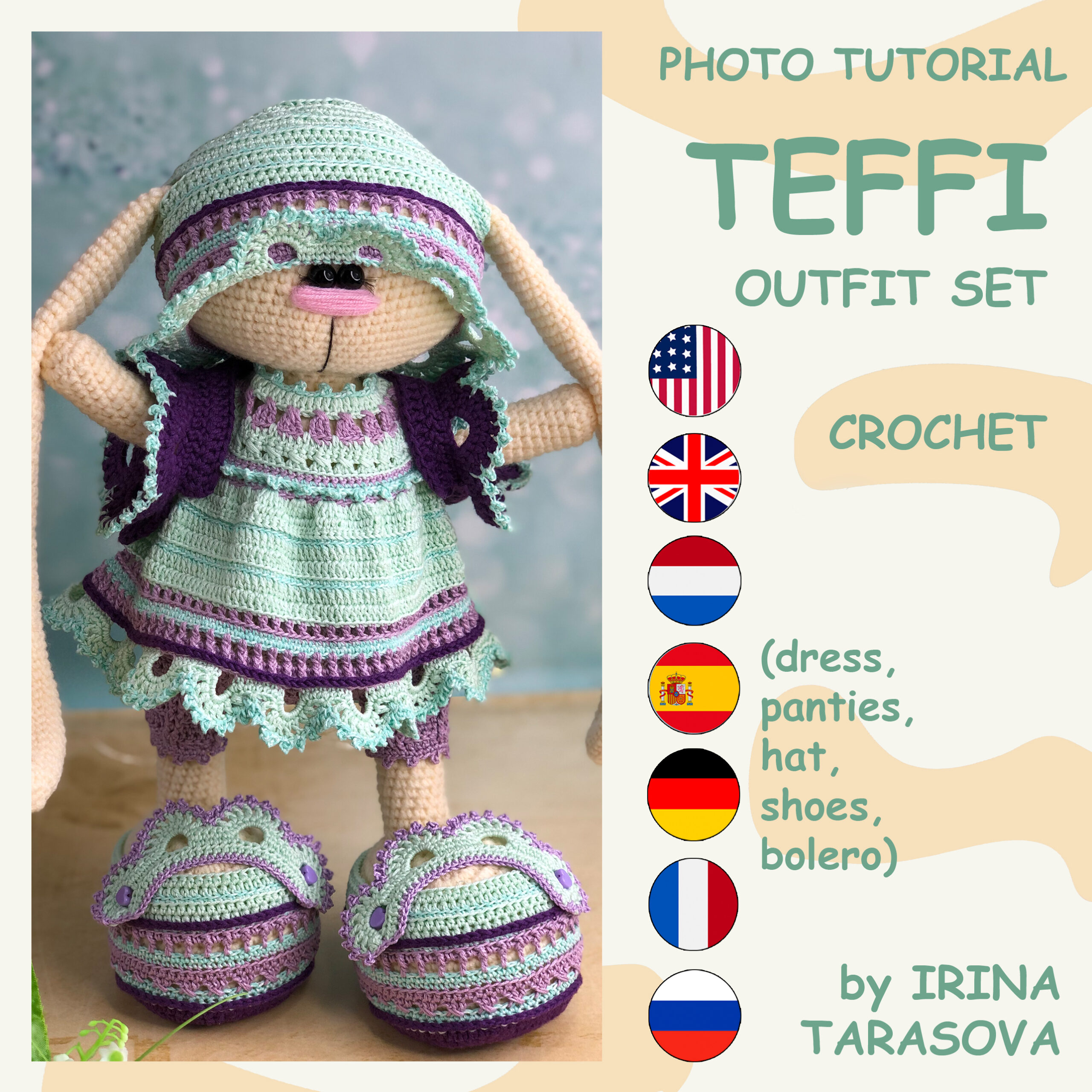 Crochet Doll Dress & Panties Pattern - Free Crochet Pattern