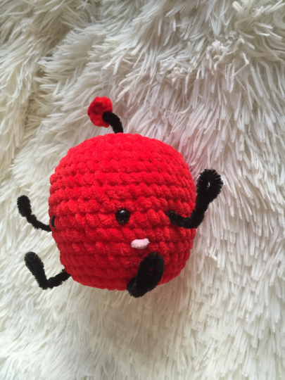 Apple Plush Toy Red Baby Stuffed Apple Toy Plushie for Nursery or