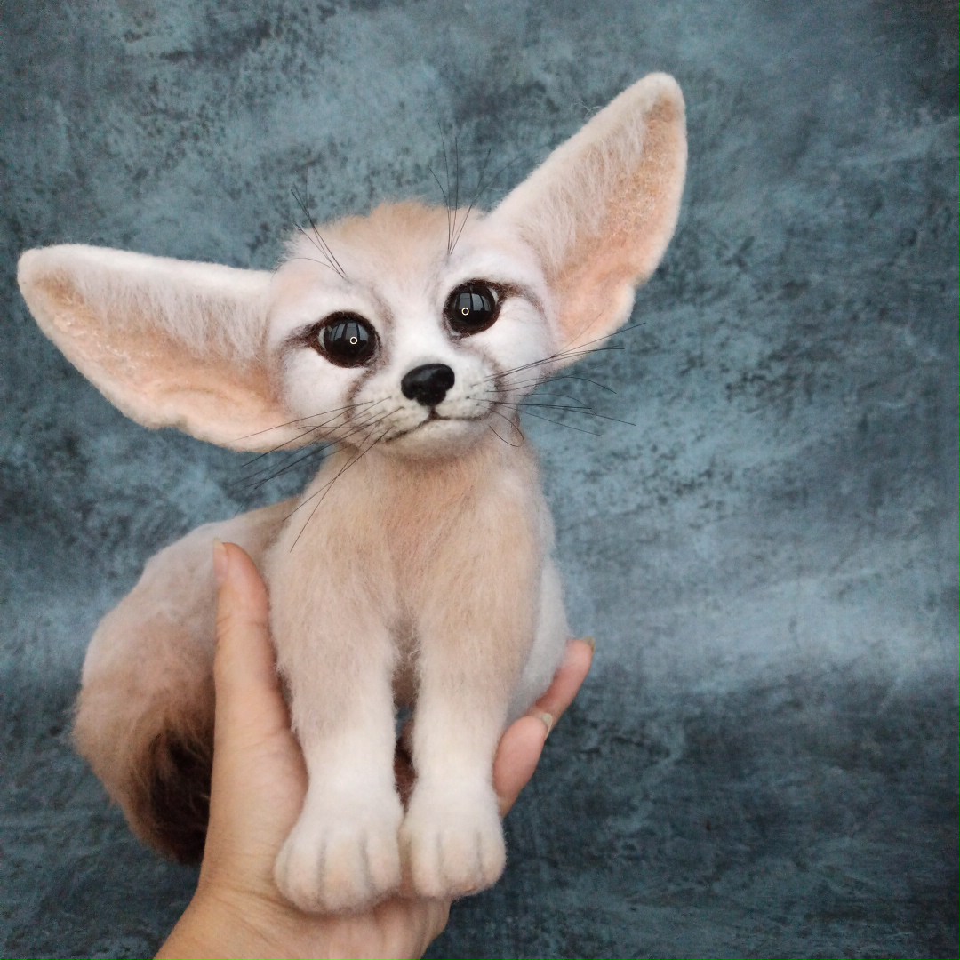 Crochet fox toy, Fennec fox plush, Realistic animal toy - DailyDoll Shop