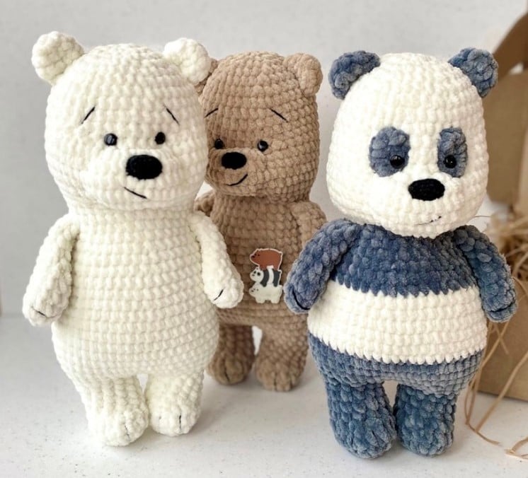 The Golden Bear Amigurumi Pattern eng PDF Crochet Easy Bear