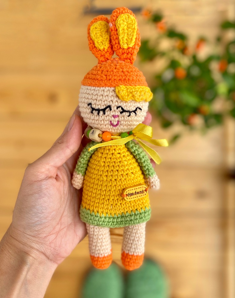 Crochet pattern Bunny doll - Amigurumi sleepeing toy -English PDF 4 sleeping bunny doll crochet pattern Fionadolls