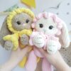 Crochet pattern bunny in pajamas